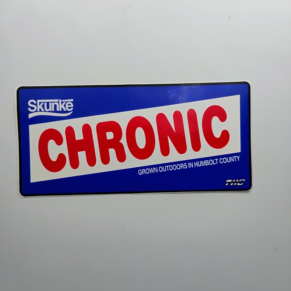THC Clothing Chronic Crunch Parody Sticker Vintage 1990's  Skateboarding 420